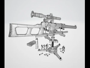 Fucile da cecchino speciale VSS Vintorez Modello 3D
