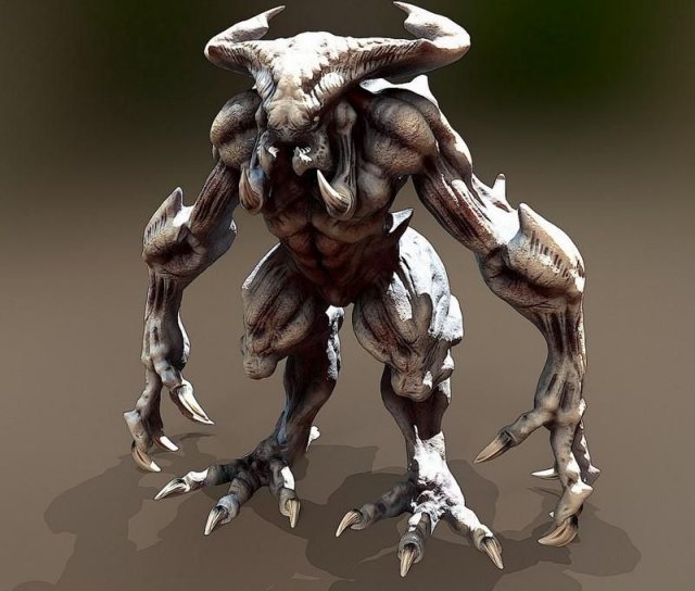 Old Demon Model 3D .c4d .max .obj .3ds .fbx .stl .blend 