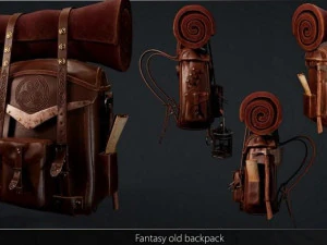 Vecchio zaino fantasy Modello 3D