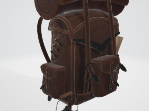 Fantasy Old Backpask 3D Model