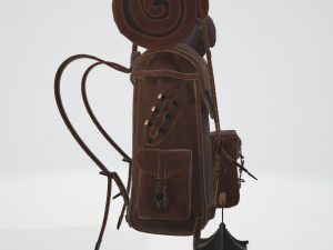 Fantasy Old Backpask 3D Model