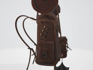 Fantasy Old Backpask 3D Model