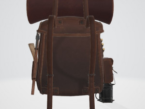 Fantasy Old Backpask 3D Model