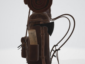 Fantasy Old Backpask 3D Model