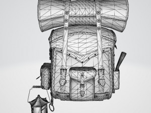 Fantasy Old Backpask 3D Model