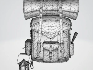 Fantasy Old Backpask 3D Model