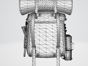 Fantasy Old Backpask 3D Model