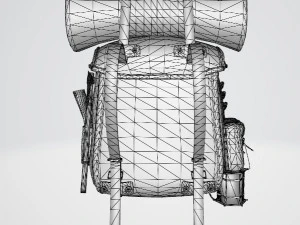 Fantasy Old Backpask 3D Model