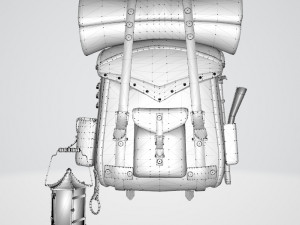 Fantasy Old Backpask 3D Model
