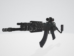 AKM Rifle 3D Model