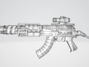 Fucile AKM Modello 3D
