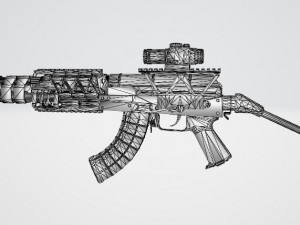 AKM Rifle 3D Model
