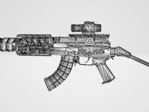 Fucile AKM Modello 3D