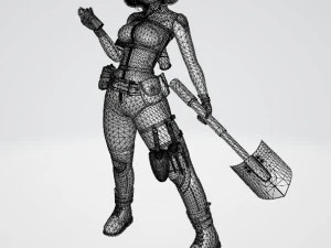 FLORA GIRL 3D Model