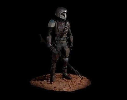 Mandalorian PBR 3D Модель .c4d .max .obj .3ds .fbx .stl .blend 