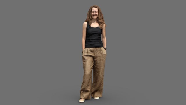 3d scanned woman 3D Модель .c4d .max .obj .3ds .fbx .stl .blend 
