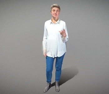 Adult woman in casual style 3D Модель .c4d .max .obj .3ds .fbx .stl .blend 