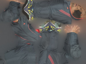 African man in sportsuit running Modelo 3D