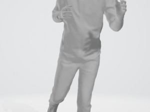 African man in sportsuit running Modelo 3D