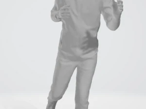 African man in sportsuit running 3D Model