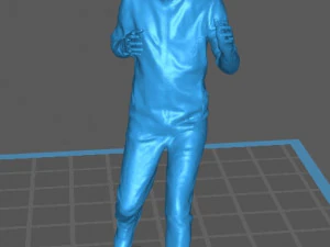 African man in sportsuit running 3D Model