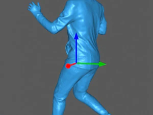 African man in sportsuit running 3D Model