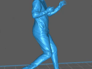 African man in sportsuit running 3D Model