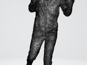 African man in sportsuit running Modelo 3D