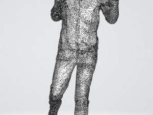 African man in sportsuit running Modelo 3D