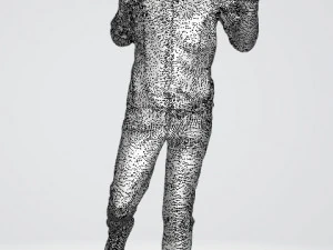 African man in sportsuit running 3D Model