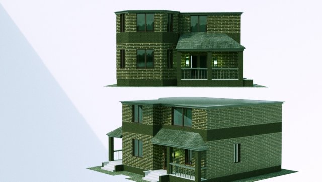 COTTAGE 3D Model .c4d .max .obj .3ds .fbx .stl .blend 