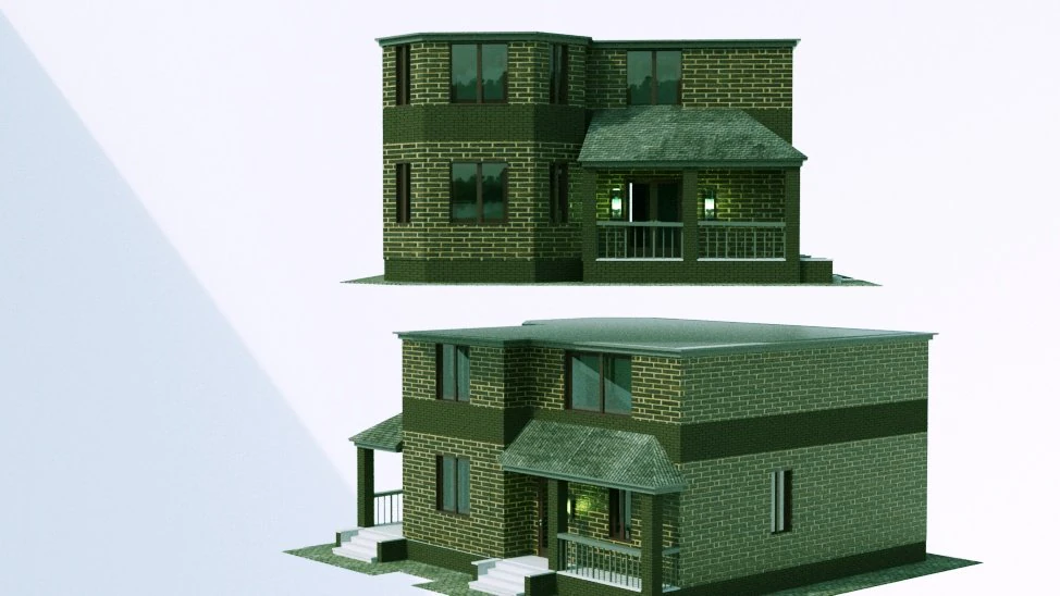 COTTAGE 3D Model .c4d .max .obj .3ds .fbx .stl .blend 