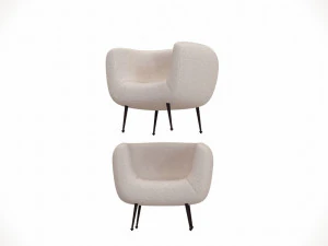 Fauteuil Agathe ve Macabane Teddystof 3D Model