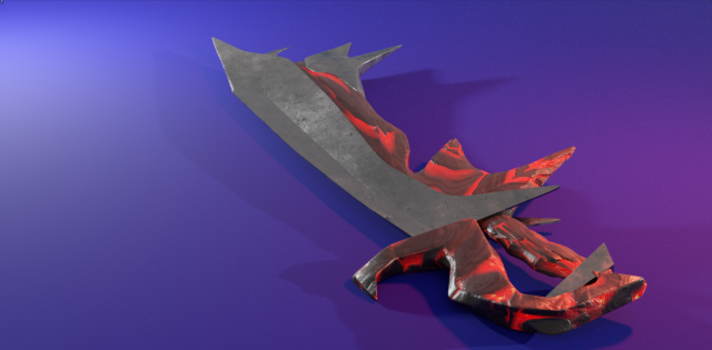 Lava Sword 3D Model .c4d .max .obj .3ds .fbx .stl .blend 
