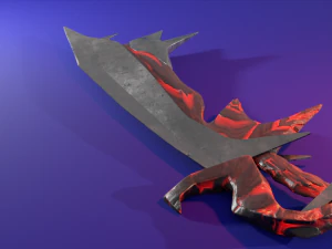 Spada di lava Modello 3D