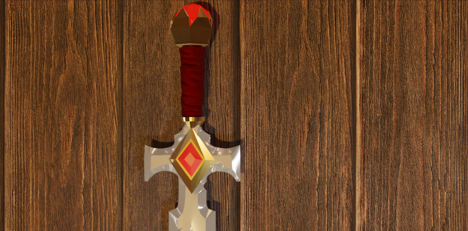 FANTASY SWORD 3D Model .c4d .max .obj .3ds .fbx .stl .blend