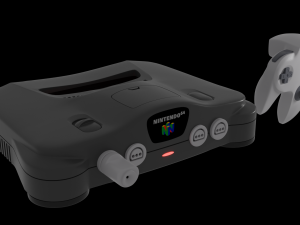 Control y nintendo 64 low poly and high poly Modello 3D