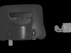 Control y nintendo 64 low poly and high poly Modello 3D