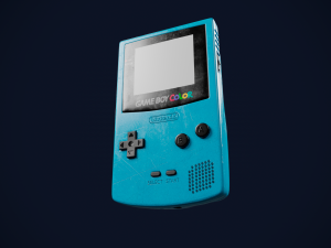 GBC Game boy color in four colors 3D Model in Other 3DExport