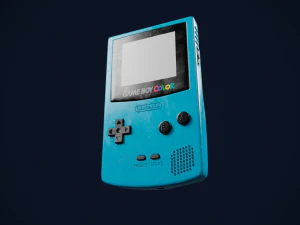 GBC Game boy color in four colors 3D Model