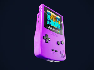 GBC Game boy color in four colors 3D Model