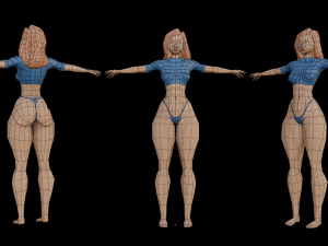 Low poly girl model Low-poly 3D मॉडल