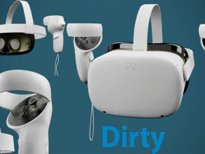 Oculus Meta Quest 2 controllers 3D Model