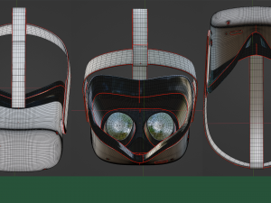 Oculus Meta Quest 2 controllers 3D Model