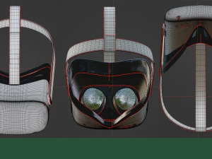 Oculus Meta Quest 2 controllers 3D Model