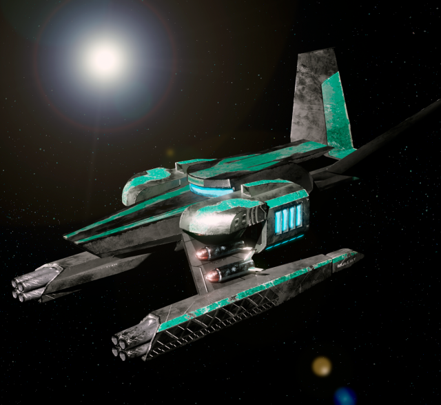 Nave spaceship warrior atack 3 alternatives textures diferents 3D Model .c4d .max .obj .3ds .fbx .stl .blend 
