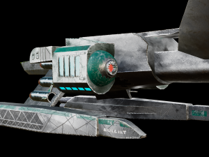 Nave spaceship warrior atack 3 alternatives textures diferents 3D Model