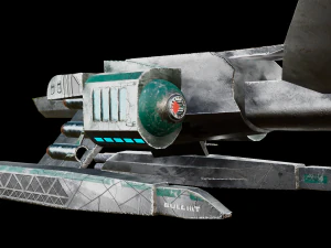 Nave spaceship warrior atack 3 alternatives textures diferents 3D Model