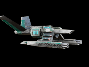 Nave spaceship warrior atack 3 alternatives textures diferents 3D Model