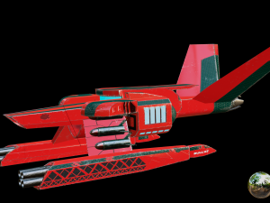 Nave spaceship warrior atack 3 alternatives textures diferents 3D Model